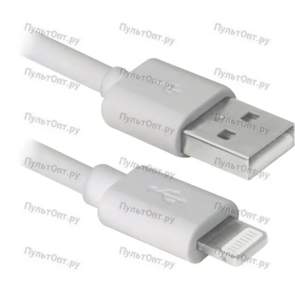 Кабель Defender ACH01-10BH, белый, USB(AM)-Lightning, 3м (1/100)