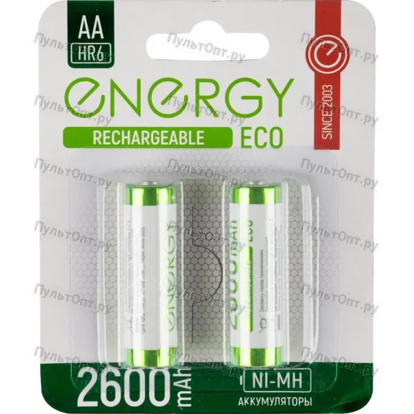 Аккумулятор Energy Eco NIMH-2600-HR6/2B (АА) (2/20/160)