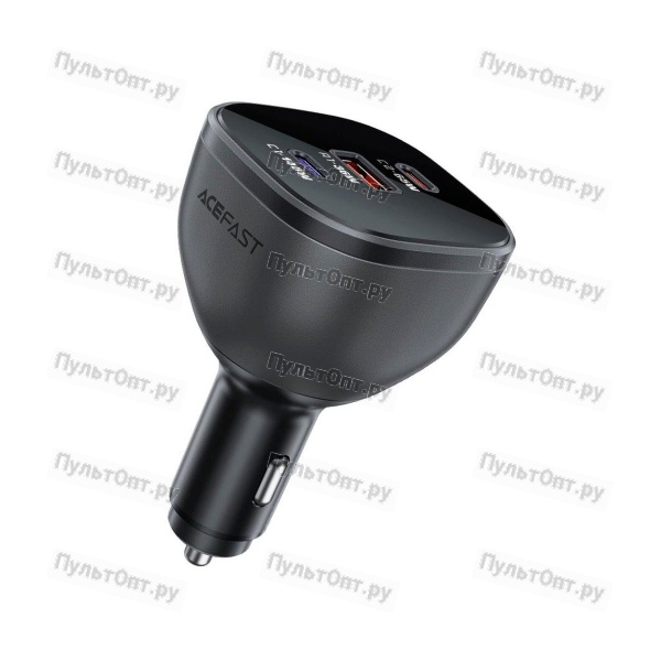 Блок питания автомобильный 1 USB, 2 Type-C ACEFAST B14, 3000mA, пластик, QC3.0, PD165Вт, цвет: чёрны