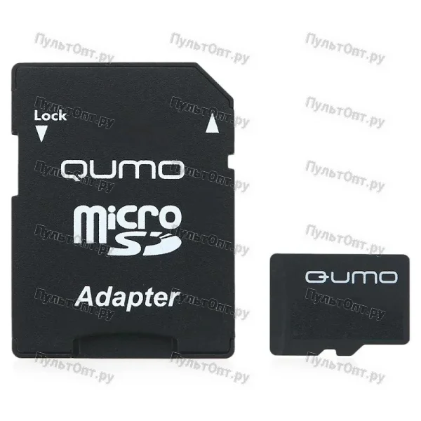 MicroSD 8GB Qumo Class 4 + SD адаптер