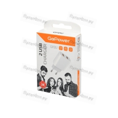 Сетевое З/У GoPower GP2U 2USB 2.4A 12W белый (1/108/432)