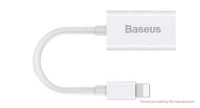 Переходник Apple 8 pin - Apple 8 pin(f) Baseus, L52, круглый, пластик, цвет: чёрный,серый