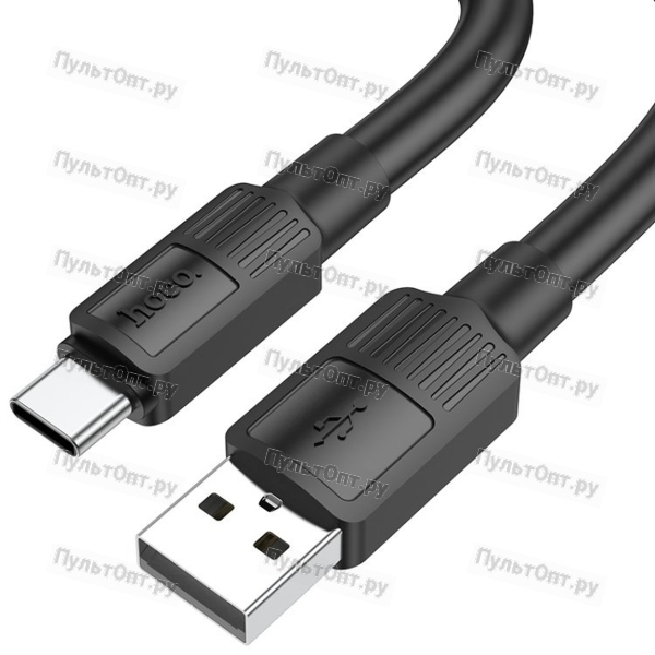 Кабель USB - Type-C Hoco X84 Solid, 1.0м, 3.0A, цвет: чёрный (1/33/330)