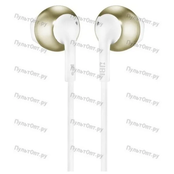 Наушники-вкладыши JBL T205 золотые (1/60)
