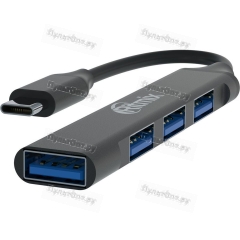 Хаб Ritmix CR-4401 Metal,TypeC на USB3.0;1xUSB3.0+3xUSB 2.0 ,каб.9.5см,корп из алюм.сплав (1/200)