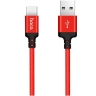 Кабель USB - Type-C Hoco X14 Times speed, 1 м, круглый, 3A, ткань (красный)