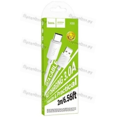 Кабель Hoco X88 USB (m)-Type-C (m) 2м 3.0A ПВХ белый (1/420)
