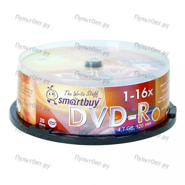 Диск Smartbuy DVD-R 4,7GB 16x CB-25 (250)