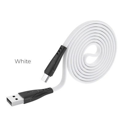 USB кабель Hoco X42 Soft Silicone charging cable for Type-C (белый)
