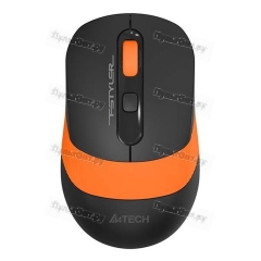 Мышь A4TECH Fstyler FG10 черный/оранжевый оптическая (2000dpi) беспроводная USB (3but)