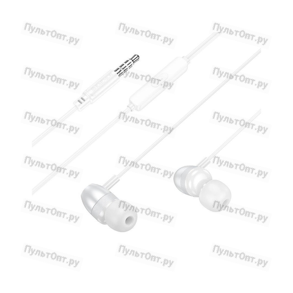 Наушники внутриканальные Borofone BM95 Excepcional, пластик, микрофон, кабель Jack 3.5mm, 1.2м, цвет