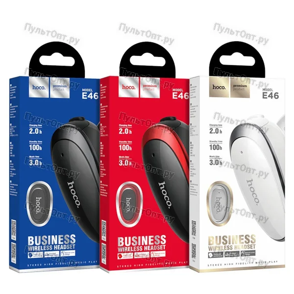 Гарнитура bluetooth Hoco, E46, черный (1/33/198)
