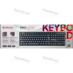 Клавиатура проводная Defender HB-162 RU Daily классическая USB 1.8м черный (1/20)