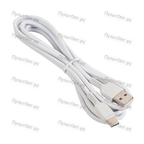 Кабель USB - Type-C Hoco X20, 2.0м, круглый, 3.0A, силикон, белый (1/30/300)
