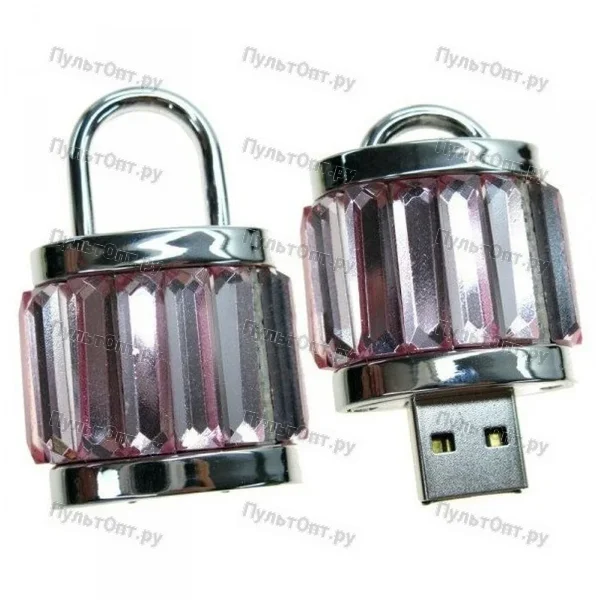 USB 8GB Замок розовый