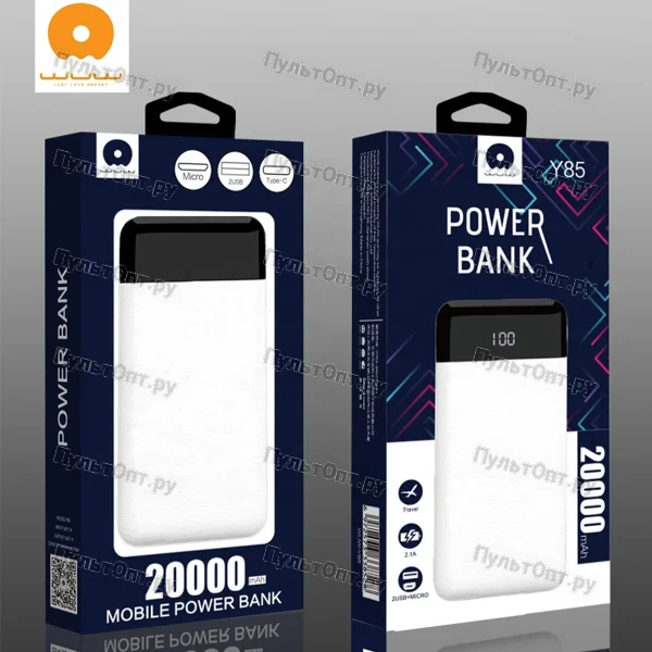 Внешний аккумулятор WUW Y85 20000mAh (черный)