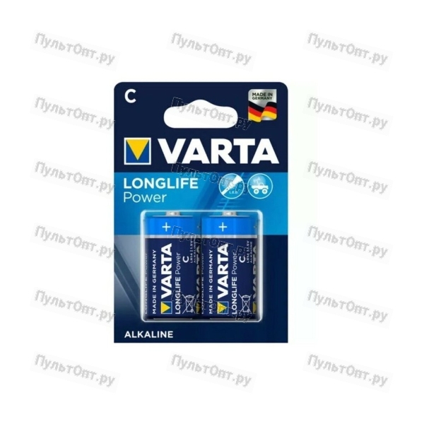 Батарея Varta Long Life Alkaline LR14C (2шт) блистер
