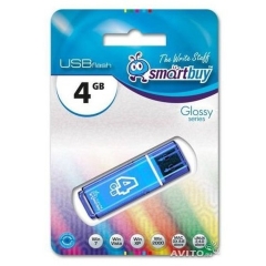 USB 4GB Smartbuy Glossy синий