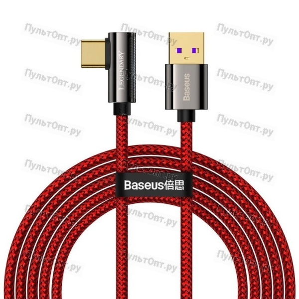 Кабель USB - Type-C Baseus CACS000503 Legend series, 2.0м, круглый, 3,0А, нейлон, PD66W, цвет: красн