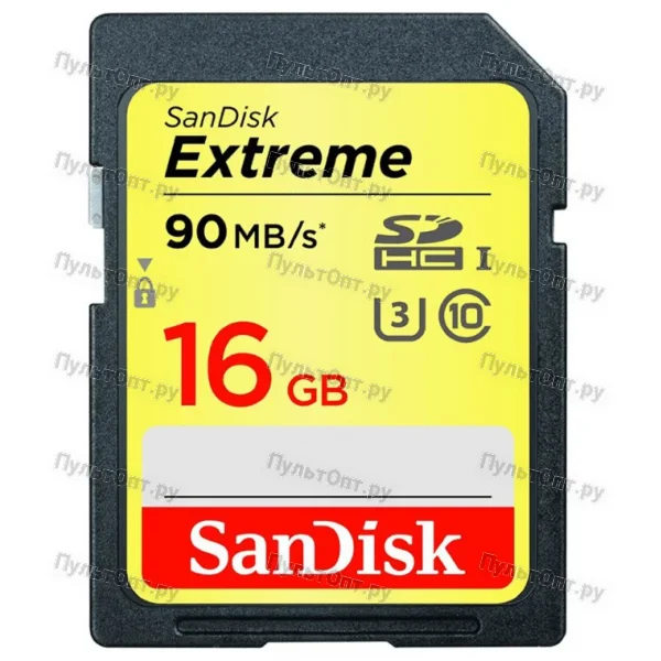 SDHC 16GB SanDisk Class10 Extreme UHS-I U3 (90 Mb/s)