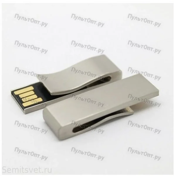 USB 8GB Зажим для денег серебро