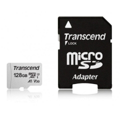 MicroSD 128GB Transcend 300S UHS-I U1 + SD адаптер