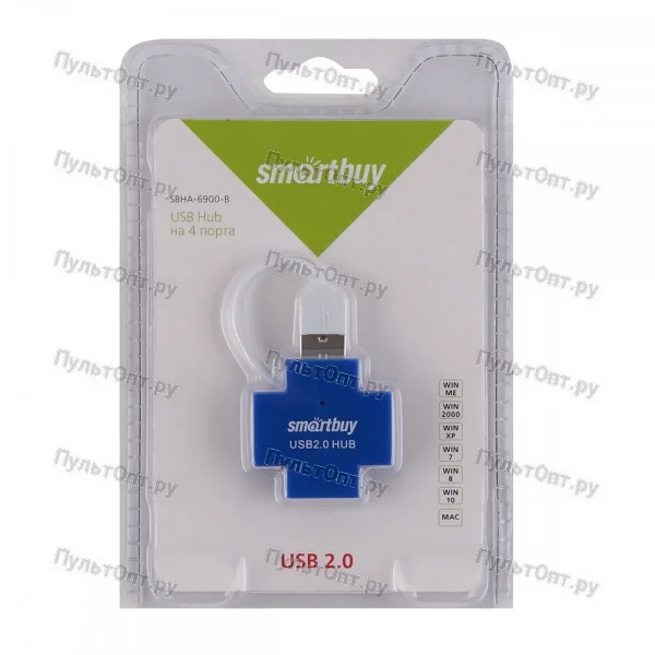 USB-Хаб Smartbuy 6900 4USB голубой