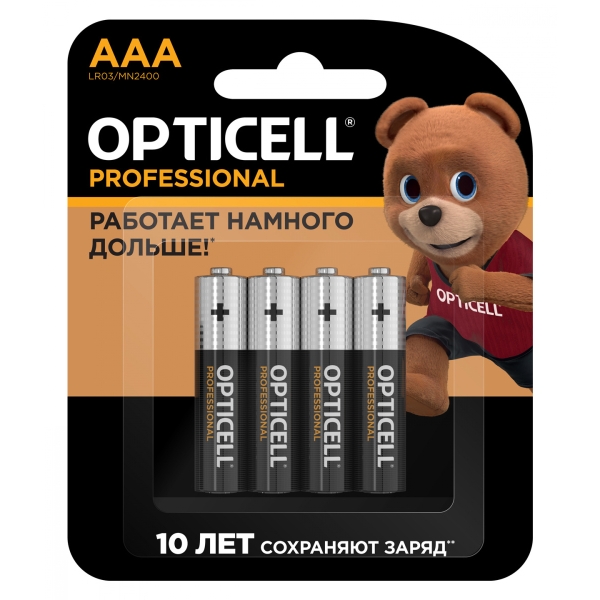 Элемент питания OPTICELL PROFESSIONAL LR03 BL4 (4/48/192/21504)