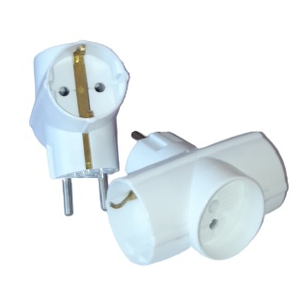 Тройник сетевой Викей 250V/16A (2 гн. з.) (100)