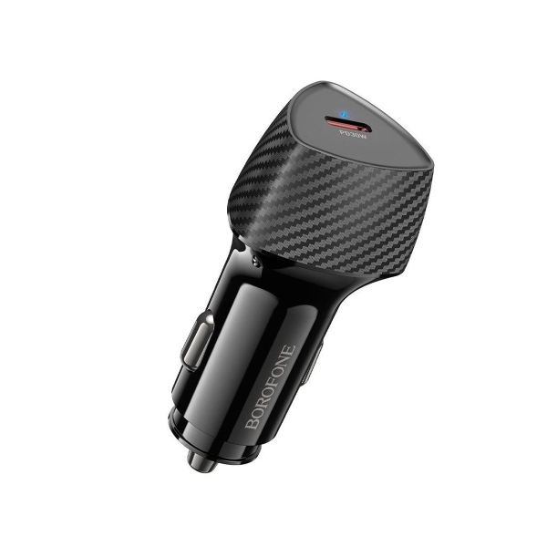Блок питания автомобильный 1 Type-C Borofone BZ31B Solid, PD30Вт, цвет: черный (1/37/148)