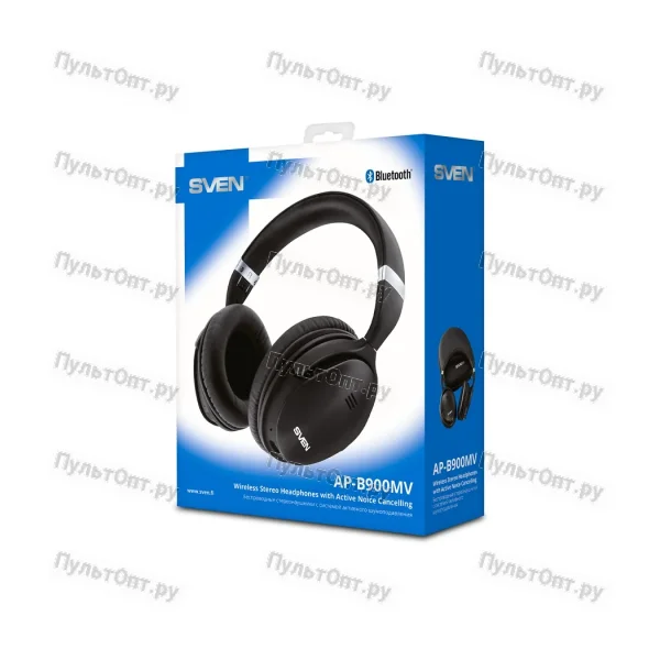 Беспроводные стереонаушники с микрофоном Sven AP-B530MV, черный (Bluetooth) (1/10)