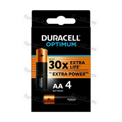 Батарейка Duracell Optimum (Power Boost) LR6 AA BL4 Alkaline 1.5V (4/64/80)