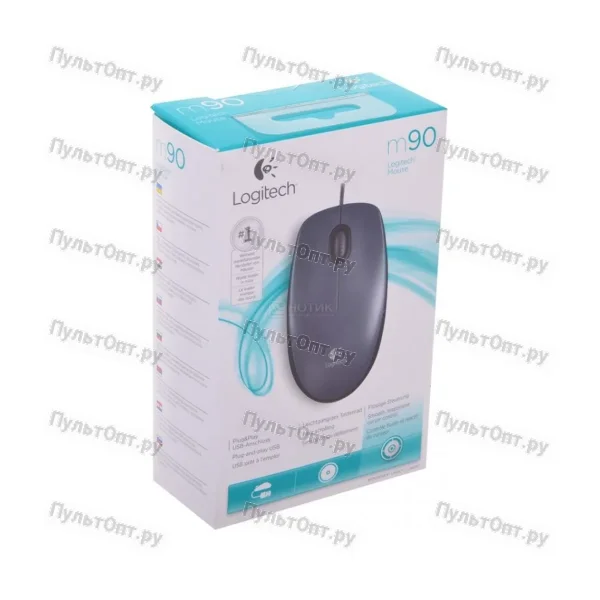 Мышь Logitech M90 черный/темно-серый оптическая (1000dpi) USB1.1 (2but)