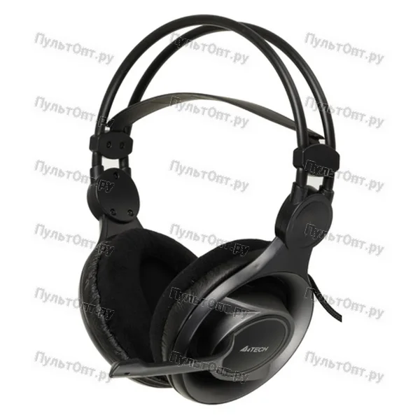 Наушники с микрофоном A4TECH HS-100 черный/серый 2м мониторы оголовье