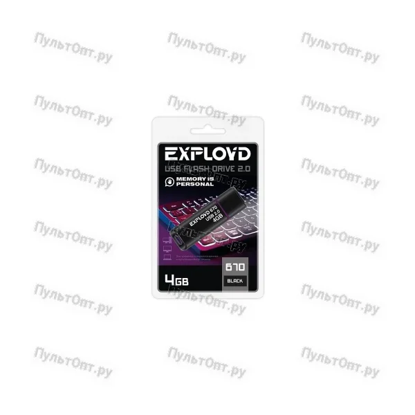 USB 4GB Exployd 670 чёрный