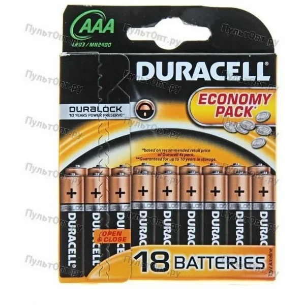 Эл. пит. AAA alkaline BL18 Duracell BASIC (18/180)