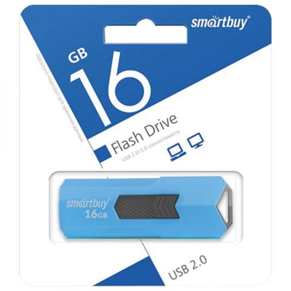 USB 16GB Smartbuy Stream синий