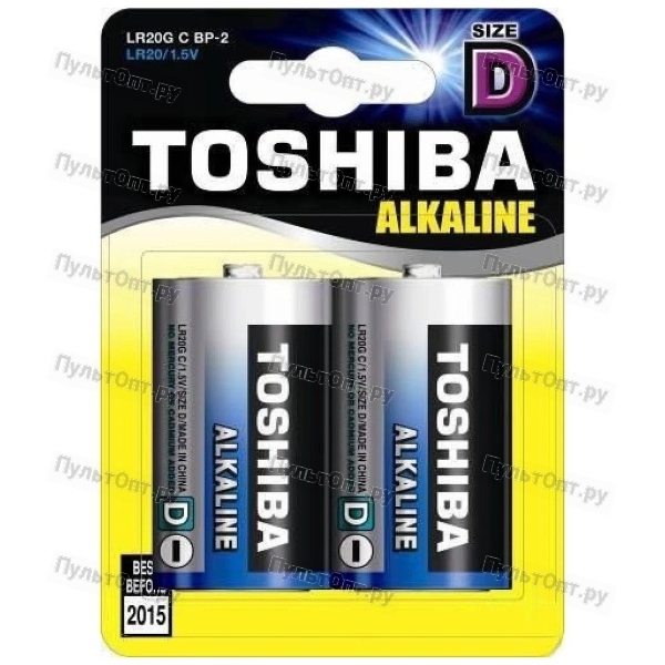 Эл. пит. Toshiba LR20 2BL 2/card (2/20/80)