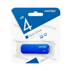 Флеш-накопитель Smartbuy Clue 4GB USB2.0 пластик синий