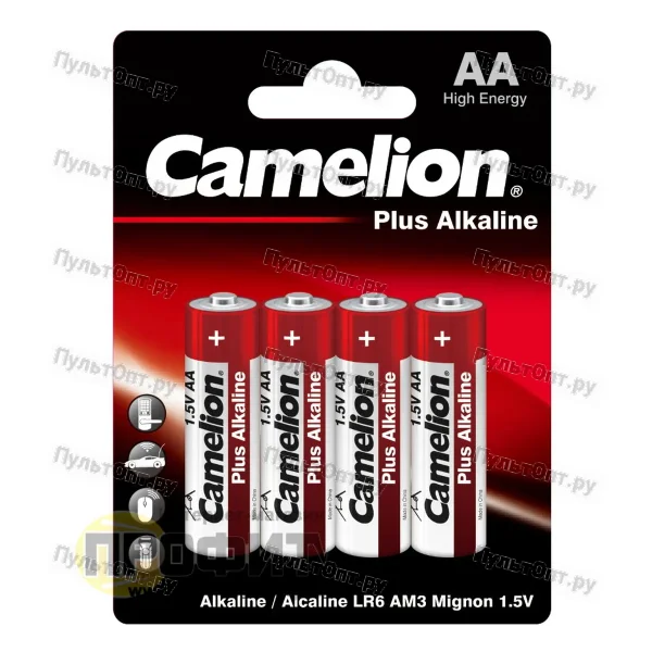 Эл. пит. AA alkaline BL04+02 Camelion Plus (72)