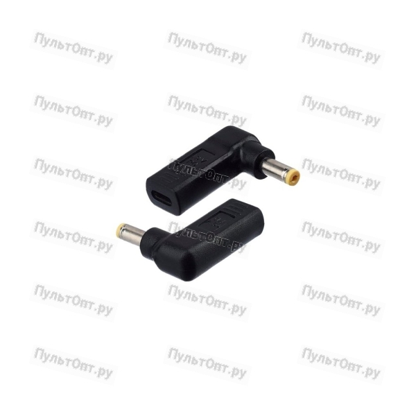 Адаптер GoPower Type-C (m)-5.5x1.7mm (m) черный