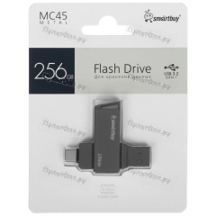USB 3.0 256GB Smart Buy MC45 Phantom (Type-C / Type-A) чёрный металл