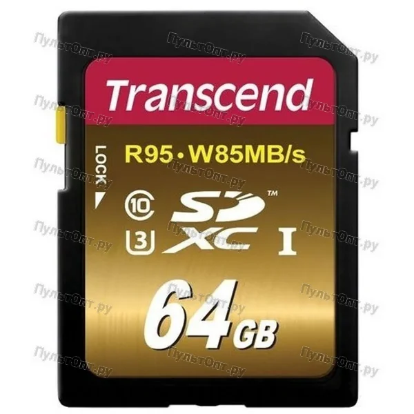SDXC 64GB Transcend Class 10 UHS-I U3 (95/60 Mb/s)
