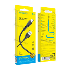 Кабель Borofone BX51 USB (m)-Type-C (m) 1м 3.0A ПВХ черный в коробке (1/360)