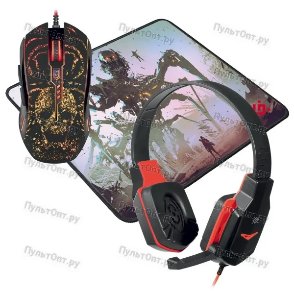 Игровой набор Defender Nemesida MHP-128 Мышь + Гарнитура + Ковер
