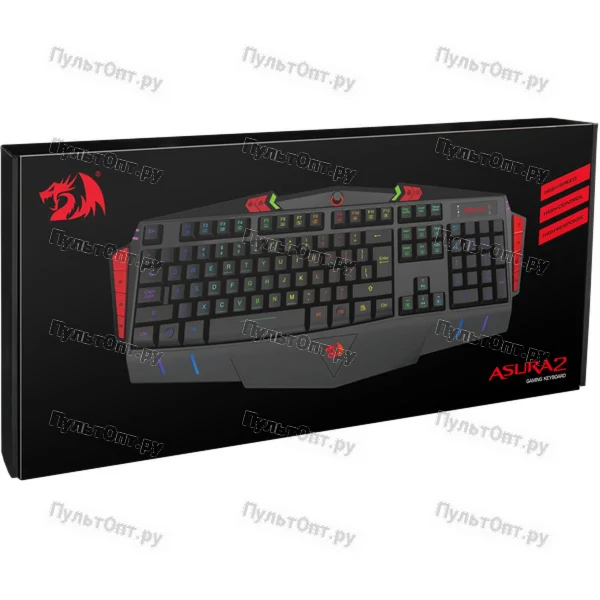 Клавиатура проводная игровая Redragon Asura 2 RGB,RU,черный