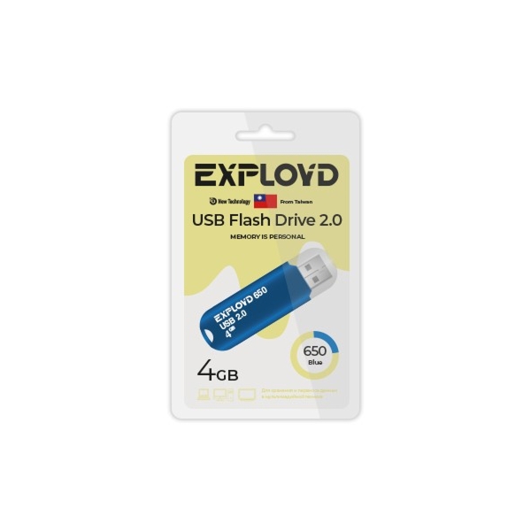 USB 4GB Exployd 650 синий
