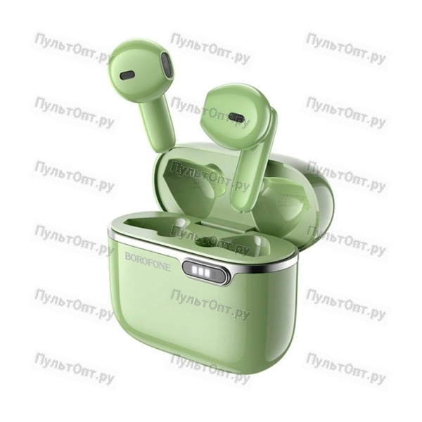 Наушники внутриканальные Borofone BW12, Leisure, Bluetooth, TWS, цвет: зелёный (1/99)