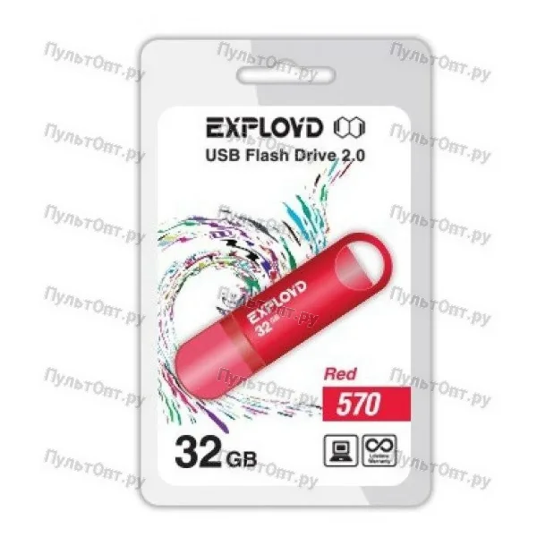 USB 32GB Exployd 570 красный