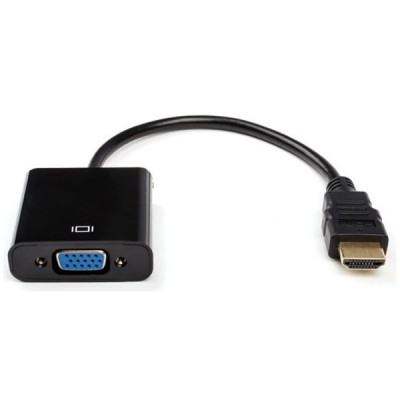 Переходник Atcom HDMI (m)-VGA (f) черный (1/5/250)
